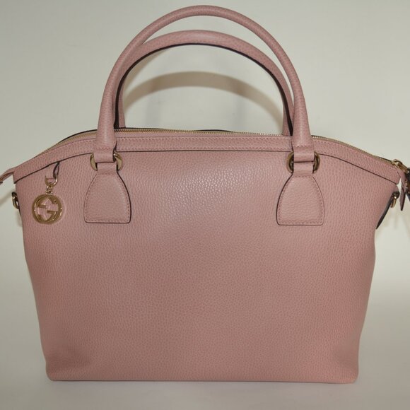 NWT GUCCI DOME LARGE PEBBLED LEATHER GG LOGO HARDWARE PURSE BAG - Picture 1 of 10